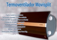 Termoventilador F-120 Movisplit negro 2000W - Reacondicionado