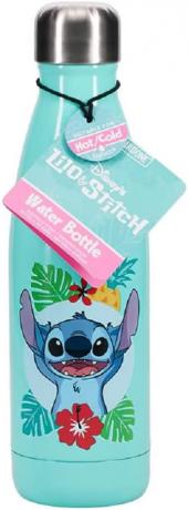 Botella metalica stitch con flores