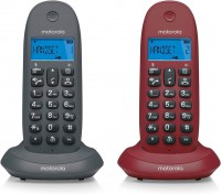 [266602] Telefono DECT Motorola C1002CB+ Duo Gris y Granate