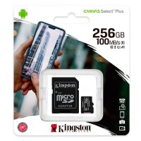 [269967] Tarjeta de memoria Micro SD Kingston CANVAS Select Plus 256GB CL10 UHS-i + Adaptador