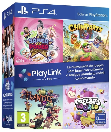 [145428] SABER ES PODER GENERACIONES + CHIMPARTY + FRANTICS + MELBITS WORLD (PLAYLINK) - PS4