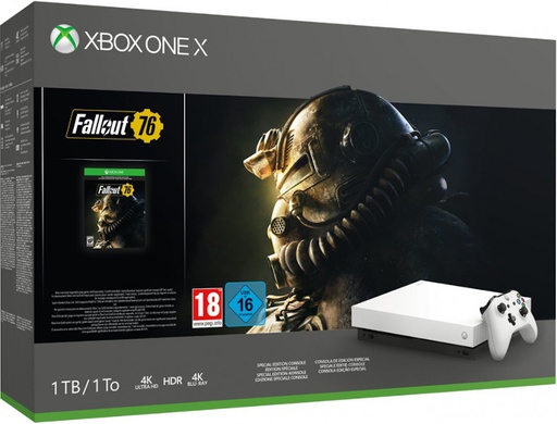 [142605] 1 TB XB ONE X BLANCA 4K ULTRA HDR + FALLOUT 76 + 1 MES XBOX LIVE GOLD