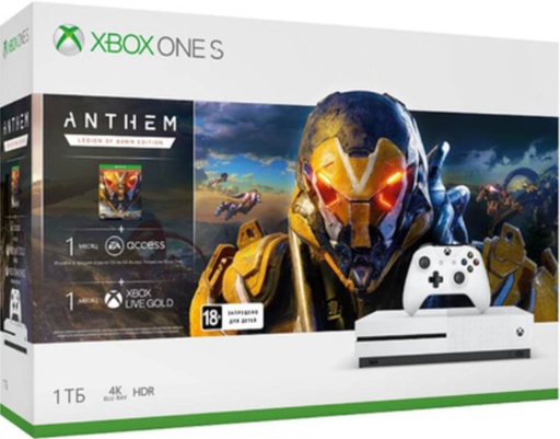 [154221] 1 TB/TO XB ONE S BLANCA + ANTHEM:LEGION OF DAWN EDITION +1 MES XBOX LIVE GOLD